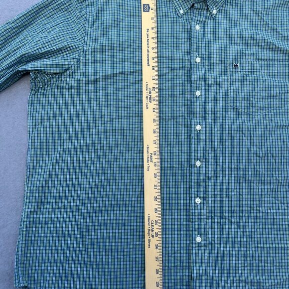 Crown & Ivy Mens 3XT Green Plaid Classic Fit Button Down Preppy Long Sleeve - Picture 3 of 6